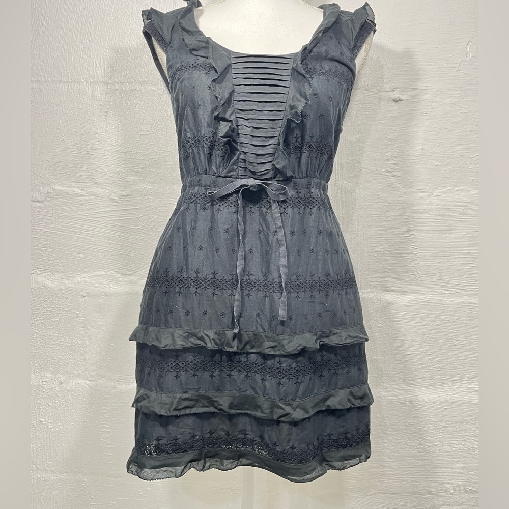 J. CREW LITTLE BLACK DRESS WITH RUFFLE DETAIL - Picture 8 of 16